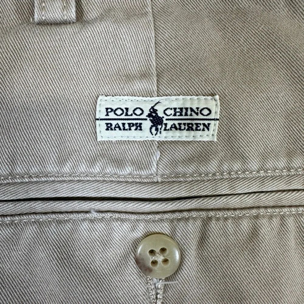 Polo Ralph Lauren Andrew Short Mens 33 Khaki Tan Pleated Chino Cotton Shorts